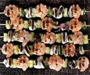 Brochette of prawns recipe